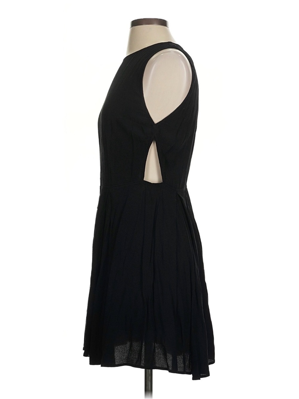 Reformation Black Asymmetrical Cutout Sleeveless Mini Dress Fit Flare Size 4
